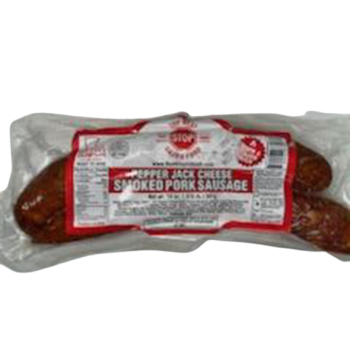 Best Stop Pepper Jack Smoked Pork Sausage 14 oz Best Stop Pepper Jack Smoked Pork Sausage 14 oz