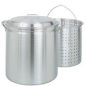 CRAWFISH POT 42 Qt. Fryer/Steamer w/Lid & Basket- Aluminum CRAWFISH POT 42 Qt. Fryer/Steamer w/Lid & Basket- Aluminum