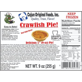 Cajun Original Crawfish Pies 15 - 9 oz Pies Cajun Original Crawfish Pies 15 - 9 oz Pies