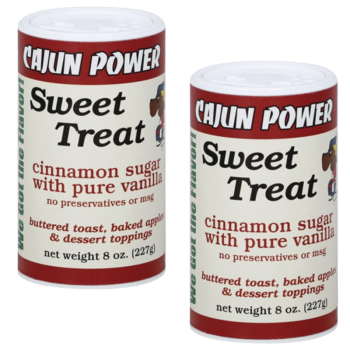 Cajun Power Sweet Treat Cinnamon Sugar with Pure Vanilla 8 oz Pack of 2 Cajun Power Sweet Treat Cinnamon Sugar with Pure Vanilla 8 oz Pack of 2
