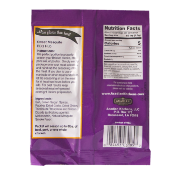 Cajun's Choice Sweet Mesquite BBQ Rub 1 oz Cajun's Choice Sweet Mesquite BBQ Rub 1 oz