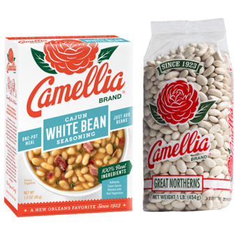 Camellia Great Northern Beans & White Bean Seasoning Kit Camellia Great Northern Beans & White Bean Seasoning Kit