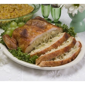 Deboned Chicken Stuffed with Broccoli, Cheese & Rice Deboned Chicken Stuffed with Broccoli, Cheese & Rice