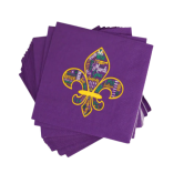 Mardi Gras Fleur de Lis Cocktail Napkins Mardi Gras Fleur de Lis Cocktail Napkins