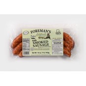 Foreman's Smoked Pork & Beef Garlic Sausage 16 oz Foreman's Smoked Pork & Beef Garlic Sausage 16 oz