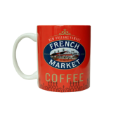 French Market Red Ceramic Coffee Mug - 11 Ounce French Market Red Ceramic Coffee Mug - 11 Ounce