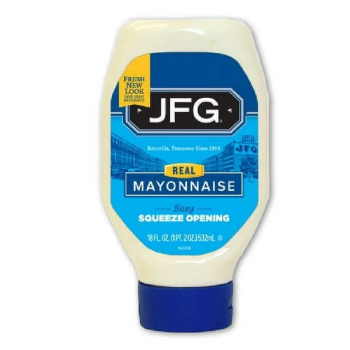 JFG Real Mayonnaise 18 fl oz Squeeze Bottle JFG Mayonnaise Squeeze Bottle