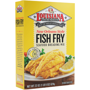 LA FISH FRY New Orleans Style Lemon Fish Fry 22oz Box LA FISH FRY New Orleans Style Lemon Fish Fry 22oz Box