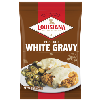 Louisiana Fish Fry Peppered White Gravy Mix 2 oz Louisiana Fish Fry Peppered White Gravy Mix 2 oz