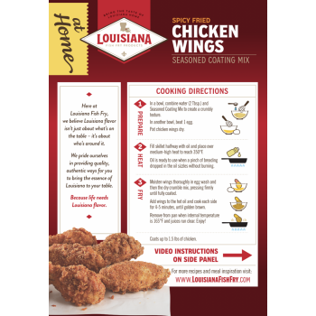 Louisiana Fish Fry At Home Spicy Chicken Wings Seasoned Coating Mix Louisiana Fish Fry At Home Spicy Chicken Wings Seasoned Coating Mix
