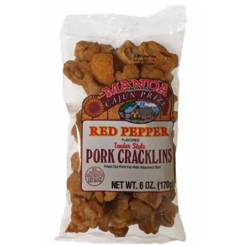 Manda Cracklins Red Pepper 6 oz Manda Cracklins Red Pepper 6 oz