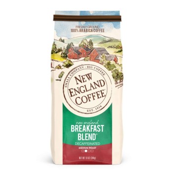 New England Coffee Breakfast Blend Decaf Ground 10 oz New England Coffee Breakfast Blend Decaf Ground 10 oz