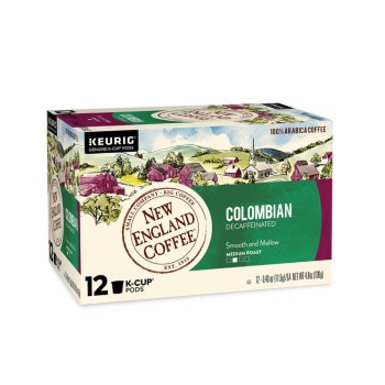 New England Coffee Colombian Decaffeinated Single Serve 12 ct Box New England Coffee Colombian Decaffeinated Single Serve 12 ct Box