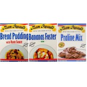 New Orleans Desserts Bundle - 1 each of Bread Pudding, Bananas Foster and Praline Dessert Mixes New Orleans Desserts Bundle - 1 each of Bread Pudding, Bananas Foster and Praline Dessert Mixes