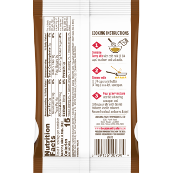 Louisiana Fish Fry Peppered White Gravy Mix 2 oz Louisiana Fish Fry Peppered White Gravy Mix 2 oz