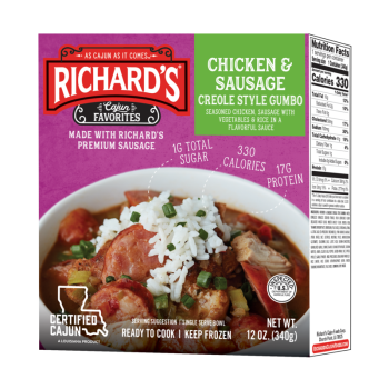 Richard's Chicken and Sausage Gumbo single serve Richard's Chicken and Sausage Gumbo single serve
