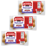 Richard's Hot Pork Boudin 16 oz Pack of 3 Richard's Hot Pork Boudin 16 oz Pack of 3