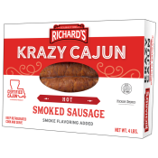 Richard's Hot Smoked Sausage 4 lb Richard's Hot Smoked Sausage 4 lb