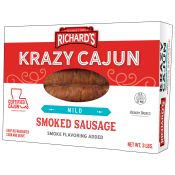 Krazy Cajun Mild Smoked Sausage 3 lb Krazy Cajun Mild Smoked Sausage 3 lb