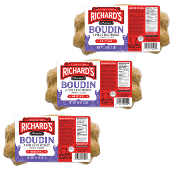 Richard's Pork Boudin Regular 16 oz Pack of 3 Richard's Pork Boudin Regular 16 oz Pack of 3