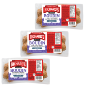 Richard's Smoked Pork Boudin 16 oz Pack of 3 Richard's Smoked Pork Boudin 16 oz Pack of 3