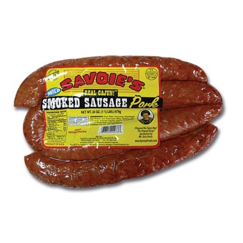 Savoie's Smoked Pork Mild Sausage 24 oz Savoie's Smoked Pork Mild Sausage 24 oz