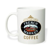 French Market White Ceramic Mug French Market White Ceramic Mug