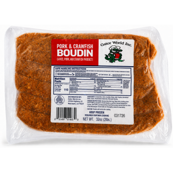 Gator World Pork & Crawfish Boudin 2 lb Pack Gator World pork and crawfish boudin 2 lb Louisiana Cajun sausage